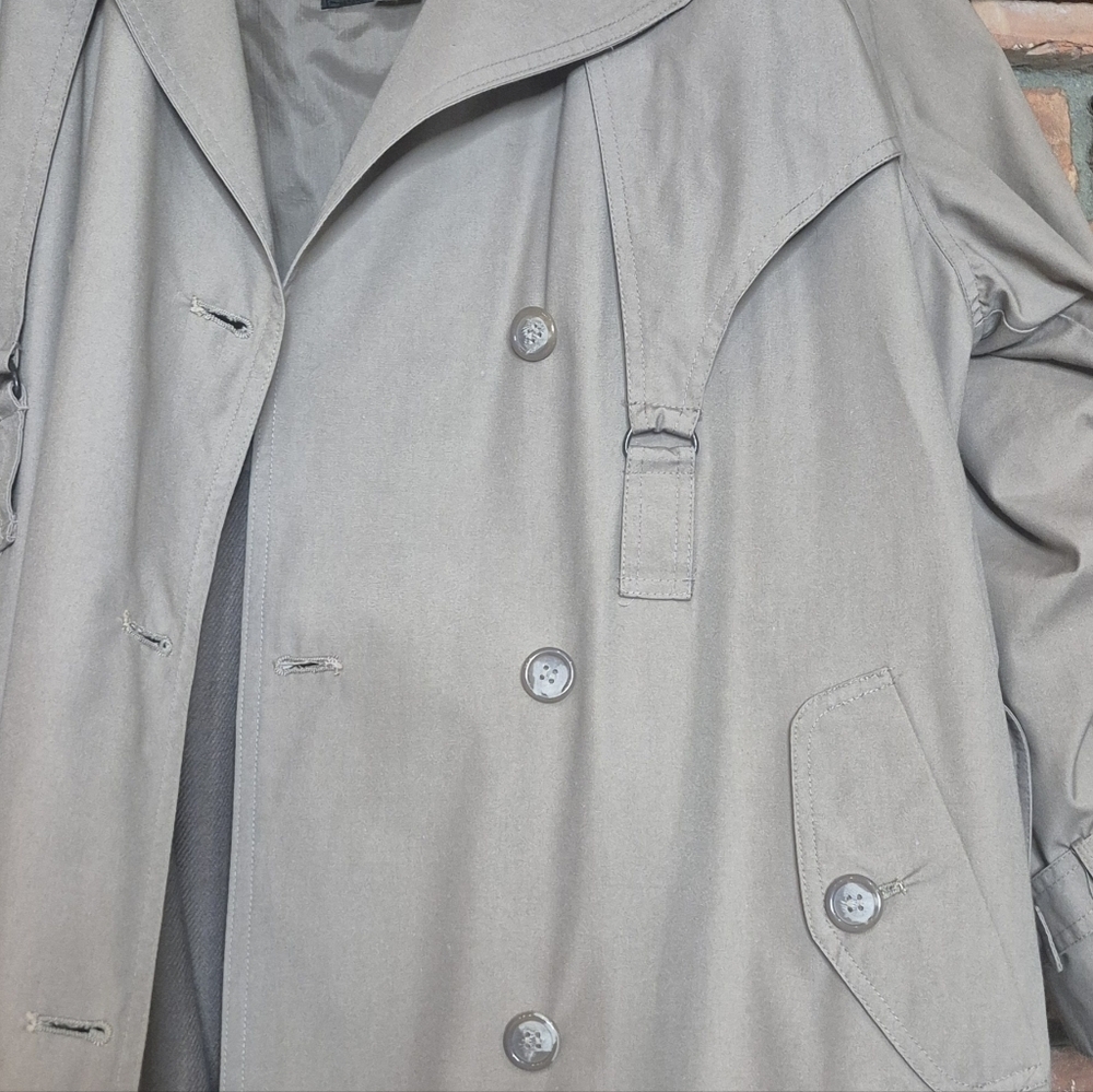 Bentley’s of London Taupe Trench Coat | Classic Double-Breasted Belted | Timeles - Picture 4 of 16